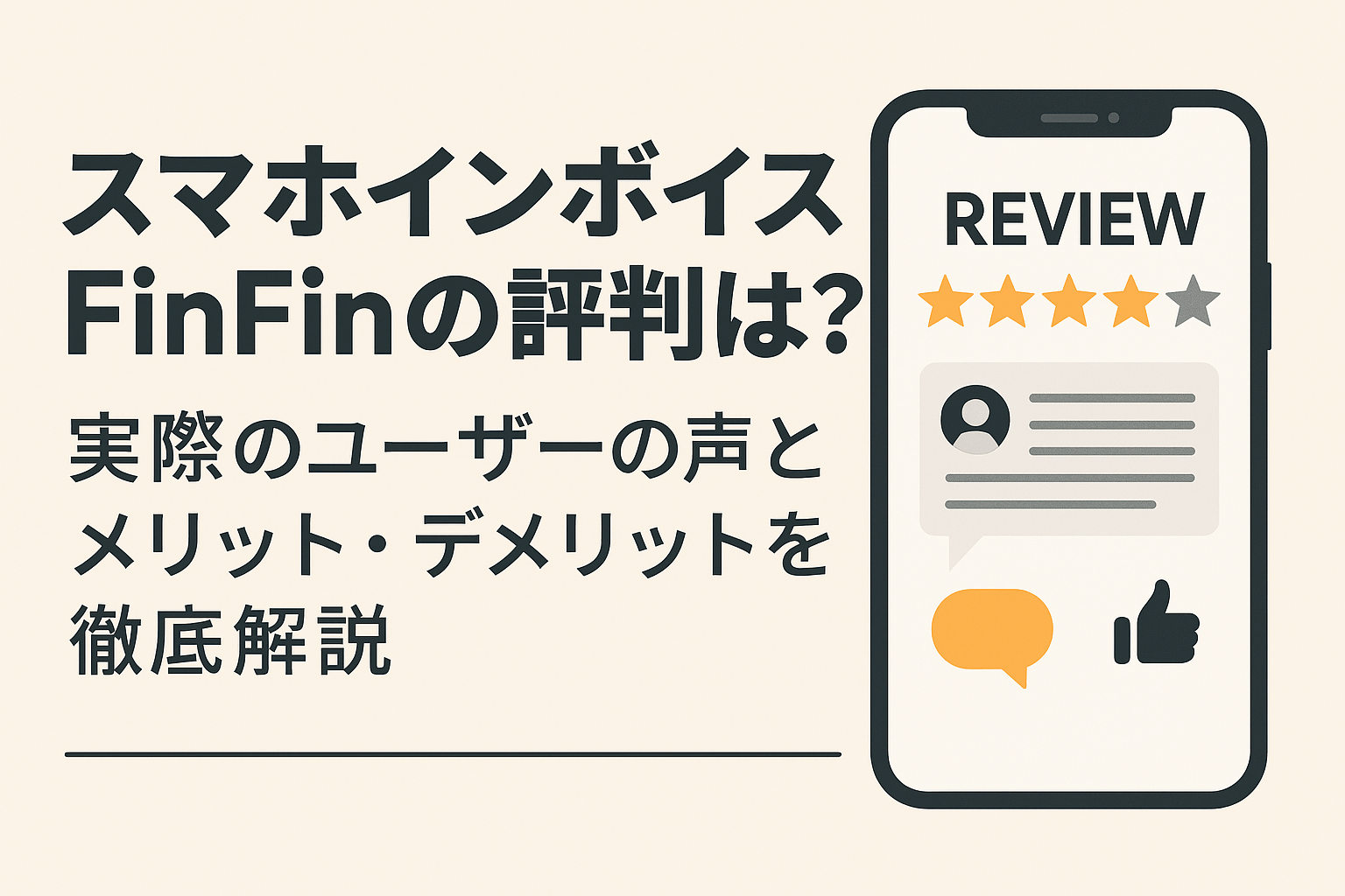 スマホインボイスFinFin 評判