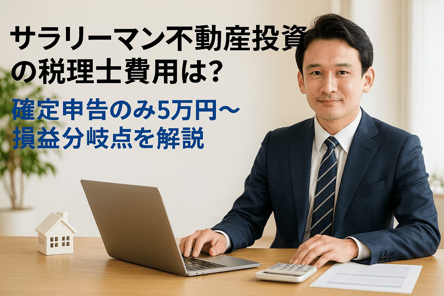 サラリーマン不動産投資の税理士費用は？【確定申告のみ5万円〜】損益分岐点を解説