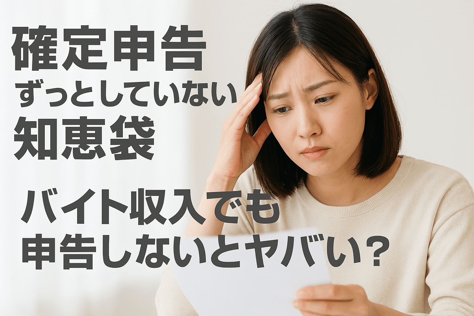 確定申告 ずっとしていない 知恵袋｜バイト収入でも申告しないとヤバい？