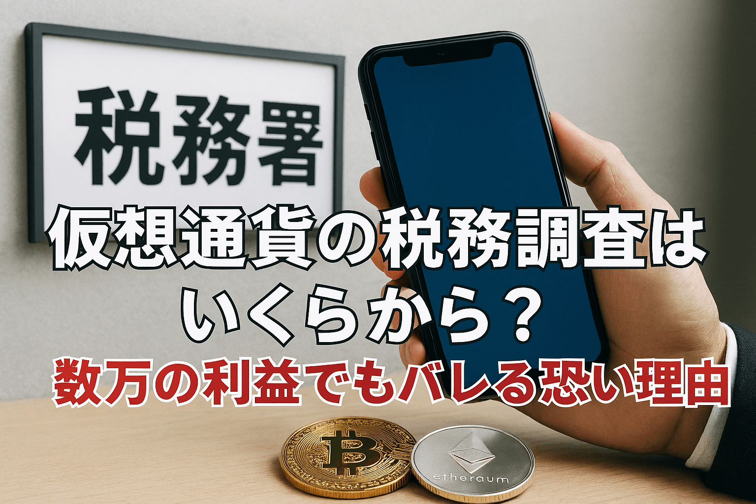 仮想通貨の税務調査はいくらから？数万の利益でもバレる恐い理由