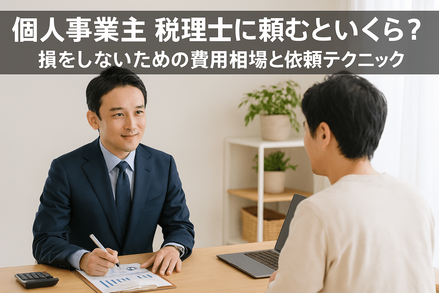 個人事業主 税理士に頼むといくら？損をしないための費用相場と依頼テクニック