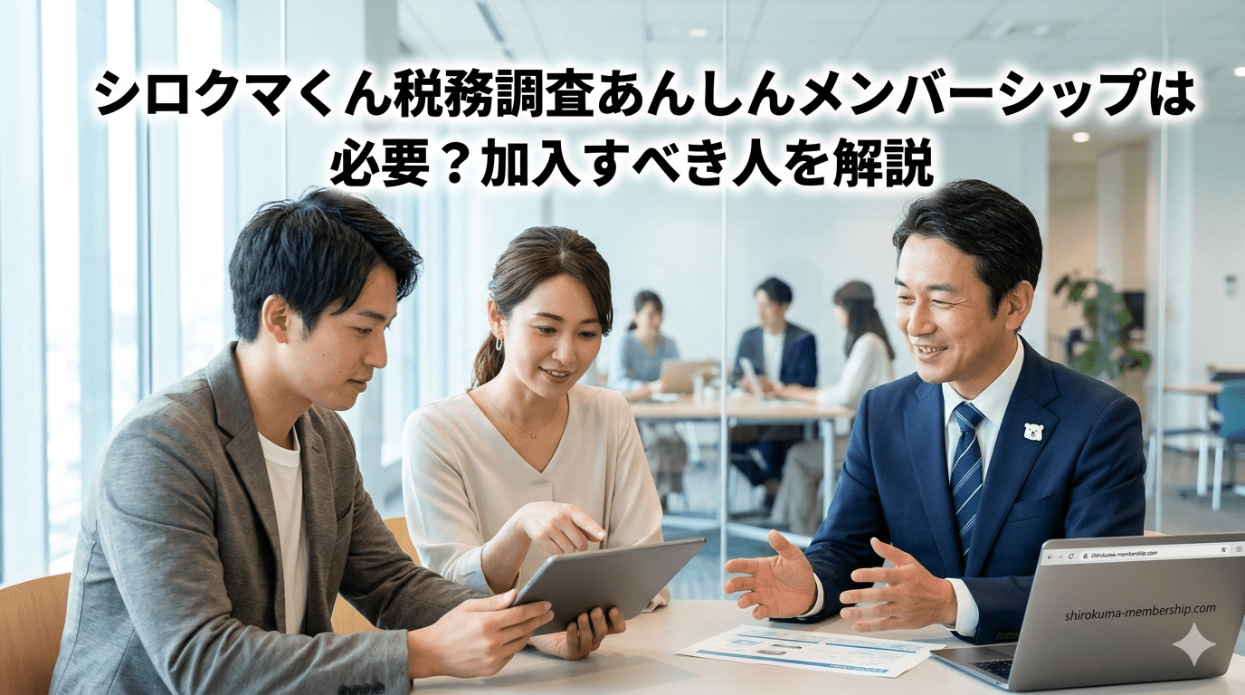 シロクマくん税務調査あんしんメンバーシップは必要?加入すべき人を解説