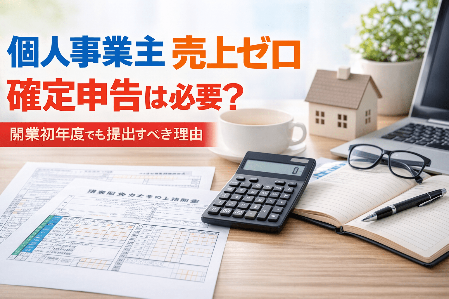 個人事業主 売上ゼロ 確定申告は必要？開業初年度でも提出すべき理由