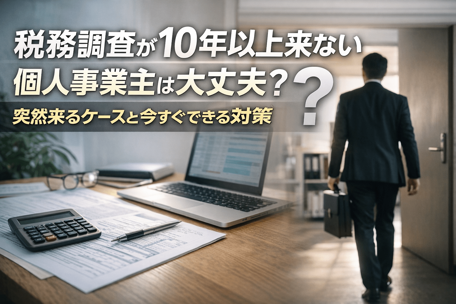 税務調査が10年以上来ない個人事業主は大丈夫？突然来るケースと今すぐできる対策